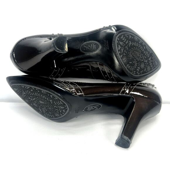 Sofft Womens 1052715 Chocolate Brown Patent Leather Pointed Toe Pump Heels Sz 9M - Picture 4 of 12